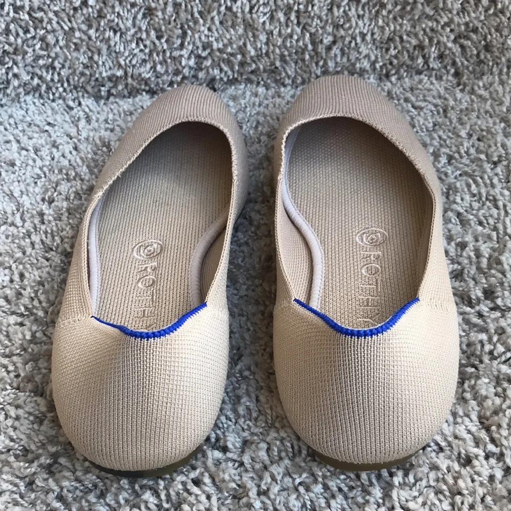 Rothy's Women's Ecru Max Square Slip-ons size 7.5